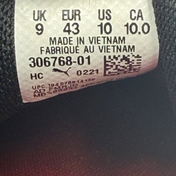 Puma Scuderia Ferrari Race R-Cat Motorsport Shoes Black Red Men’s Size 10 - Picture 8 of 8